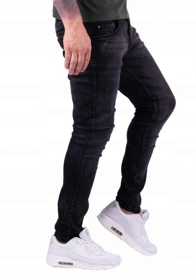 R.35 Spodnie męskie jeansy rurki czarne Jacob