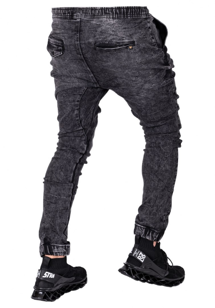 PAS 90 CM* joggery jeans czarne R. 34