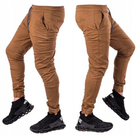 R.XS Pas 72cm spodnie męskie JOGGERY camel Joel