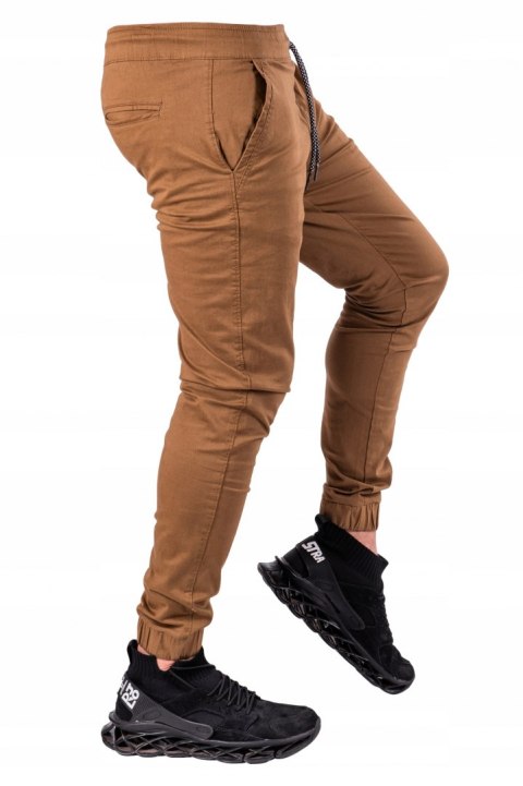 R.XS Pas 72cm spodnie męskie JOGGERY camel Joel