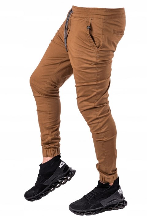 R.XS Pas 72cm spodnie męskie JOGGERY camel Joel