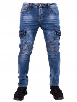 Pas 78cm Spodnie męskie BOJÓWKI jeansowe R.30