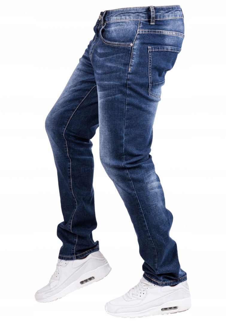 R.35 Spodnie męskie JEANSOWE klasyczne proste IZAN