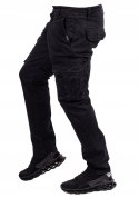 R29 Spodnie BOJÓWKI klasyczne czarne zwężane RAMON