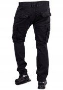 R34 Spodnie BOJÓWKI klasyczne czarne zwężane RAMON