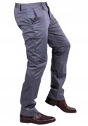 R.32 Spodnie męskie CHINOSY klasyczne szare OLAF