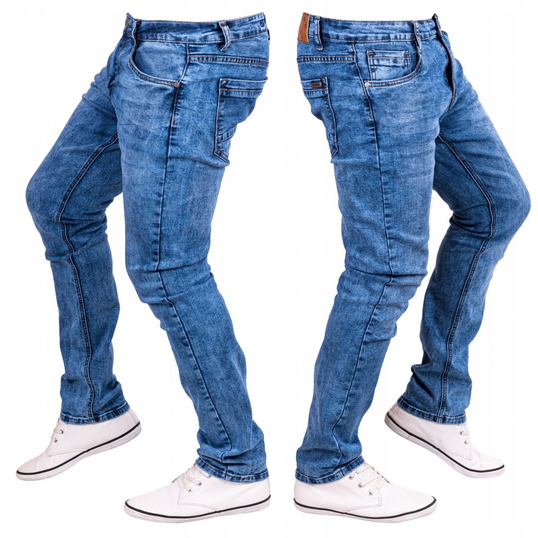 Spodnie męskie JEANSOWE klasyczne proste BLAS r.35
