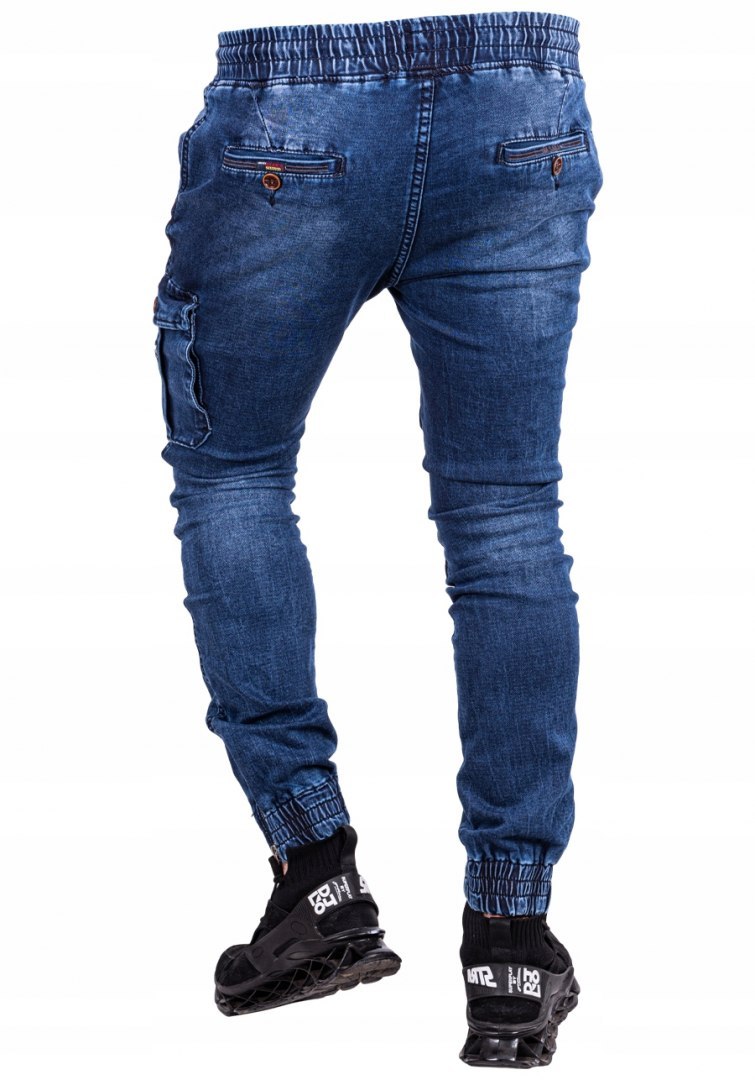 R.32 Spodnie męskie JOGGERY jeansowe slim SALS