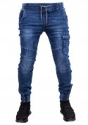 R.33 Spodnie męskie JOGGERY jeansowe slim SALS