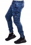 R.35 Spodnie męskie JOGGERY jeansowe slim SALS