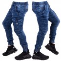 R.37 Spodnie męskie JOGGERY jeansowe slim SALS