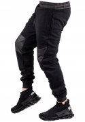 R.XL Spodnie męskie JOGGERY dresowe czarne GUNNAR