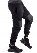 R.XL Spodnie męskie JOGGERY dresowe czarne GUNNAR