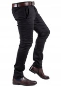 R.37 Spodnie męskie CHINOSY klasyczne czarne GORAN