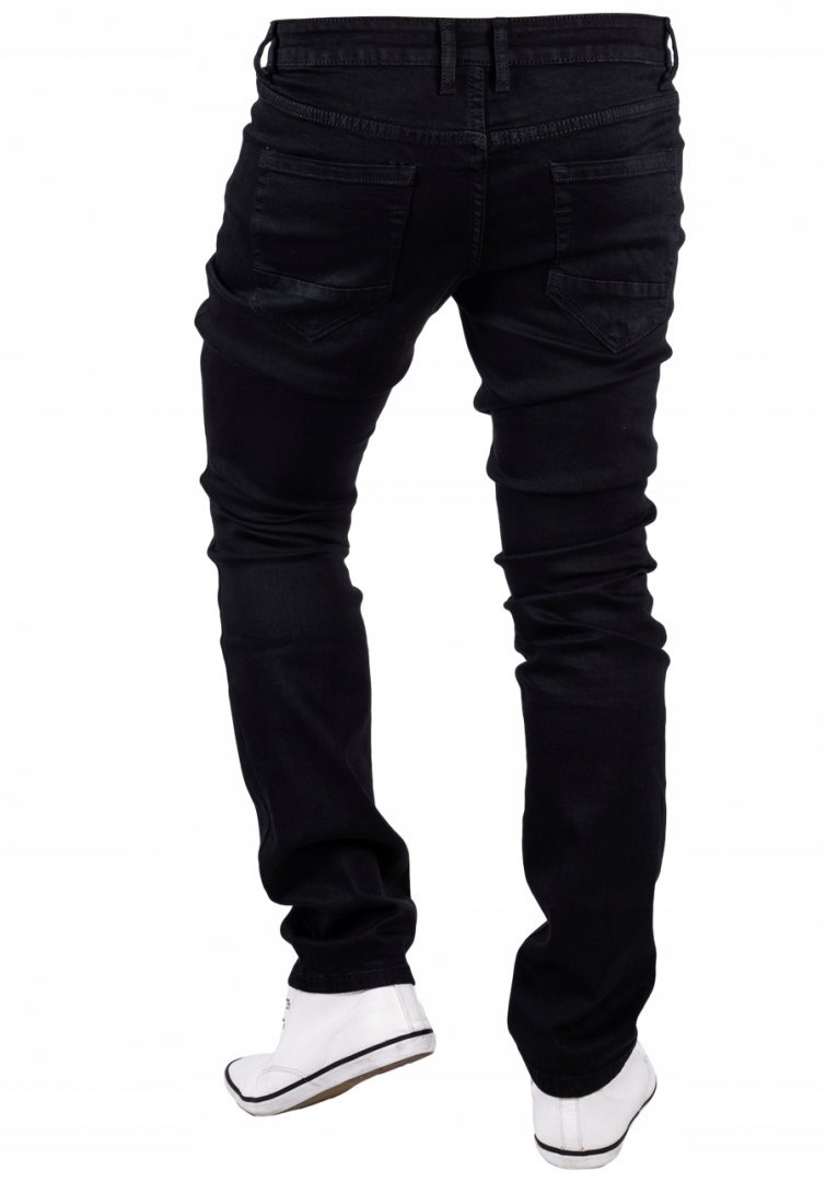 R.31 Spodnie klasyczne JEANSY czarne proste GRETH
