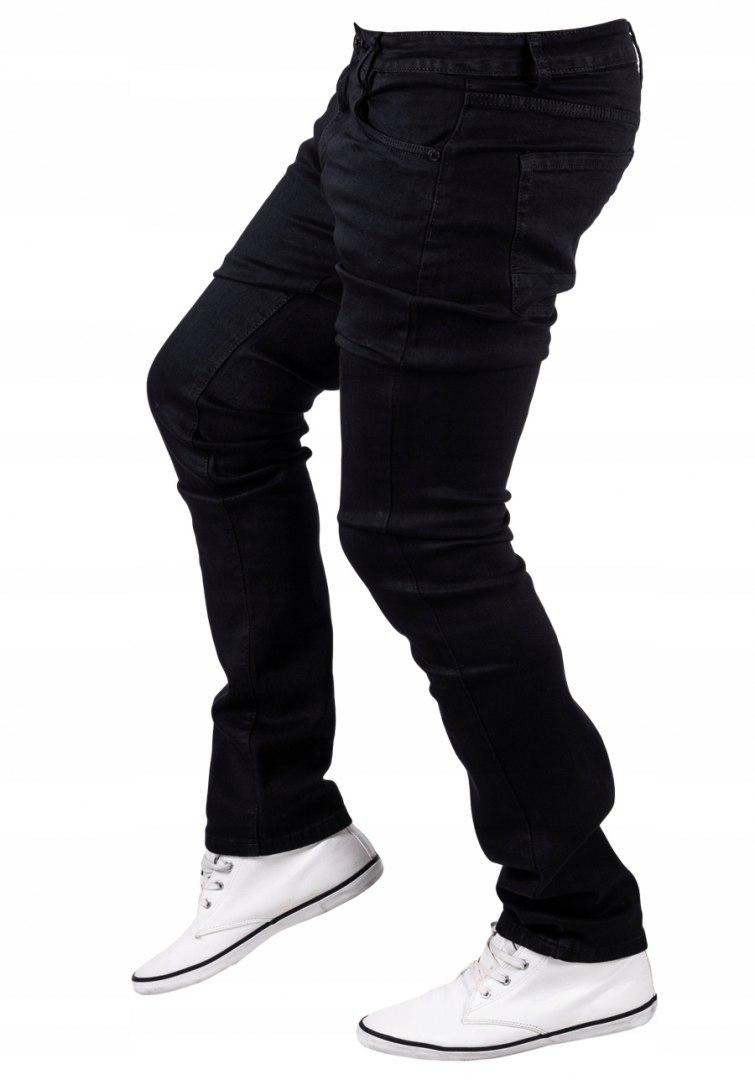 R.34 Spodnie klasyczne JEANSY czarne proste GRETH