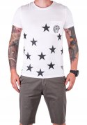 R. L Koszulka bawełniana T-SHIRT biała STARS