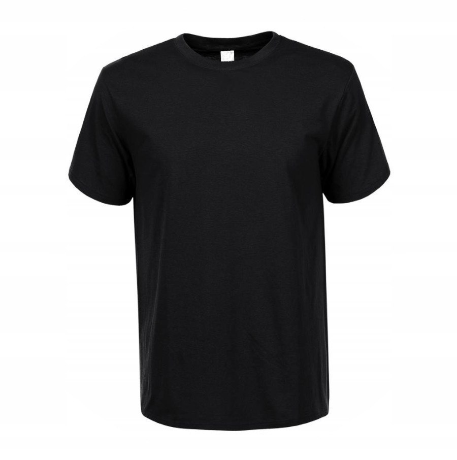 R. S Koszulka bawełniana T-SHIRT czarny BASIC