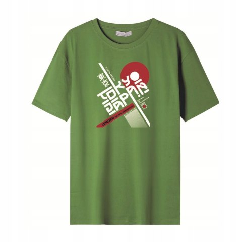 R. S Koszulka bawełniana T-SHIRT zielony TOKYO