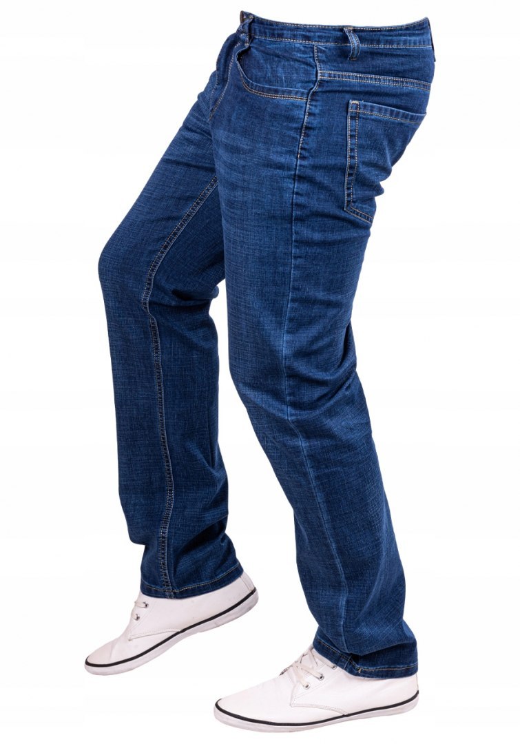 R.37 Spodnie męskie klasyczne JEANSY proste LINAS