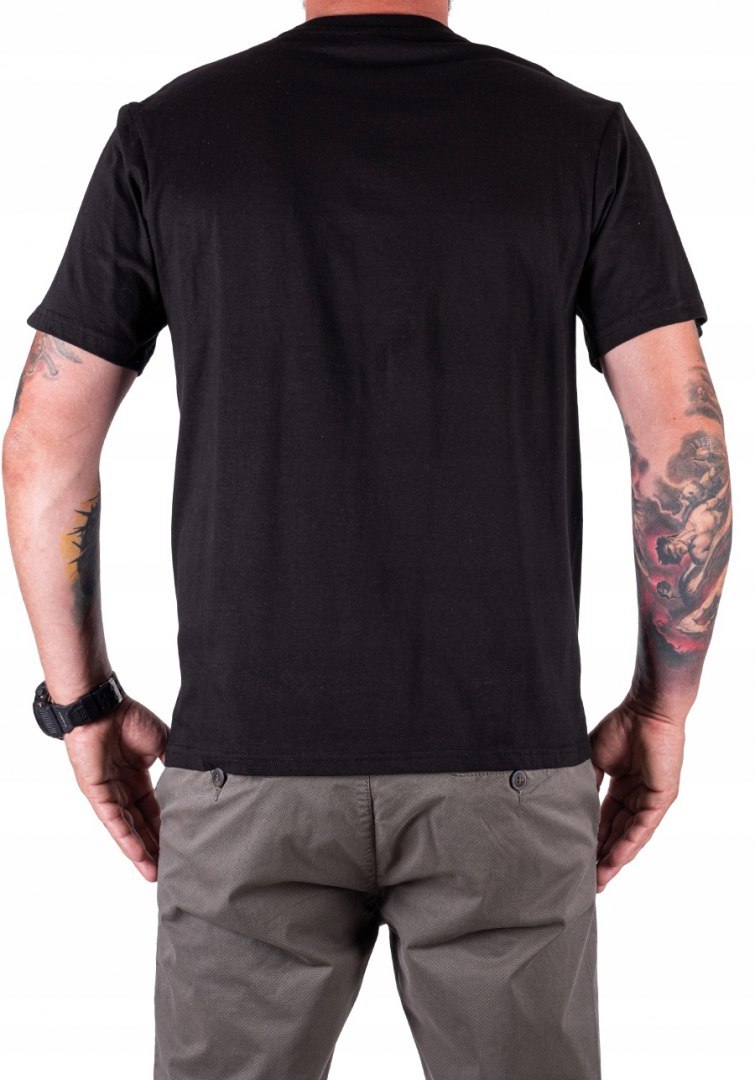 R.S Koszulka bawełniana T-SHIRT czarna MOTO