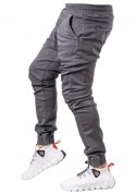 R.32 Spodnie męskie materiałowe jogger szare NIELS