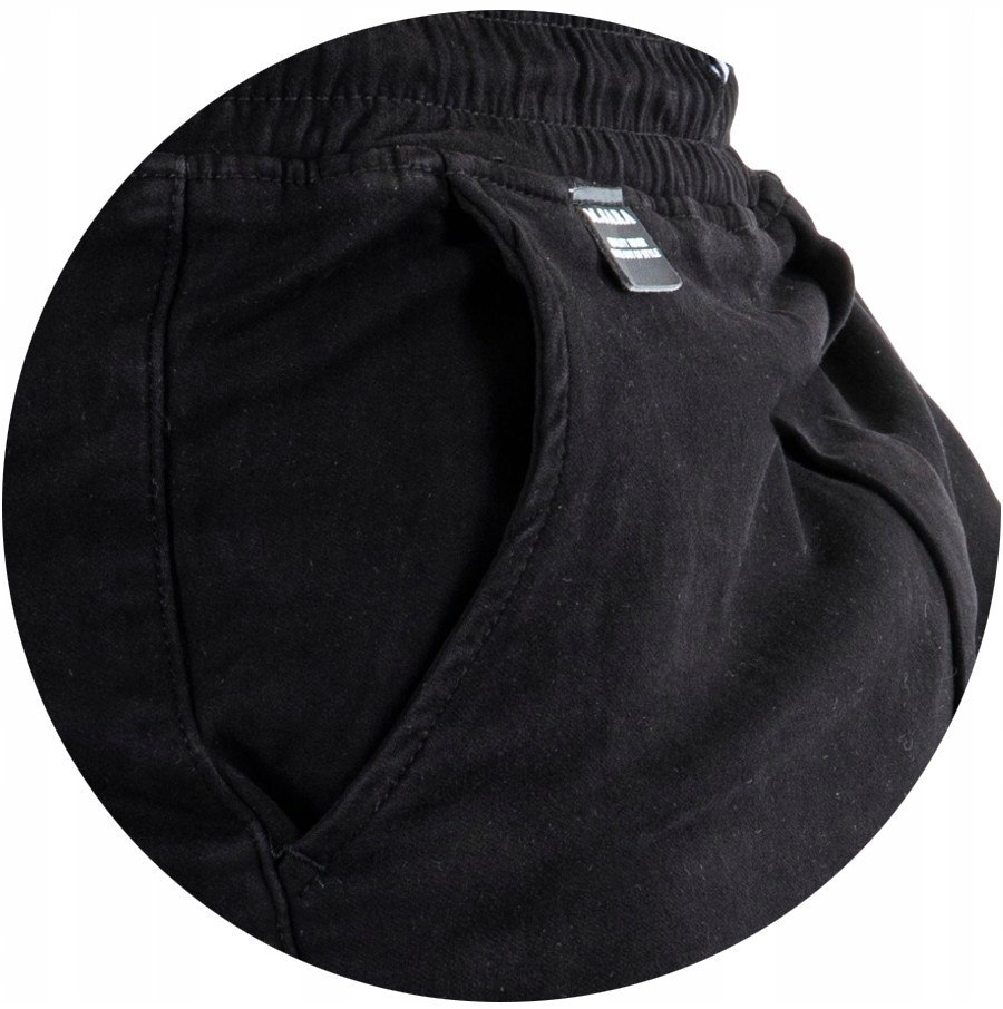 R.34 Spodnie męskie materiałowe jogger black NIELS