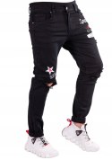 r.31 Spodnie męskie czarne jeansowe FELIPE