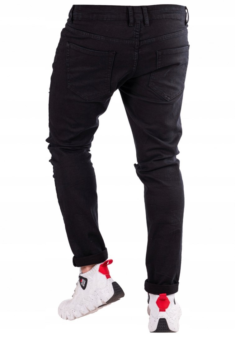 r.36 Spodnie męskie czarne jeansowe FELIPE