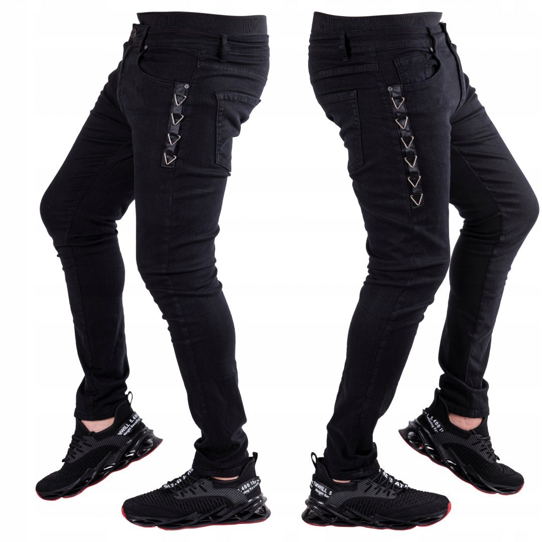 r.33 Spodnie męskie czarne jeansowe OSCAR