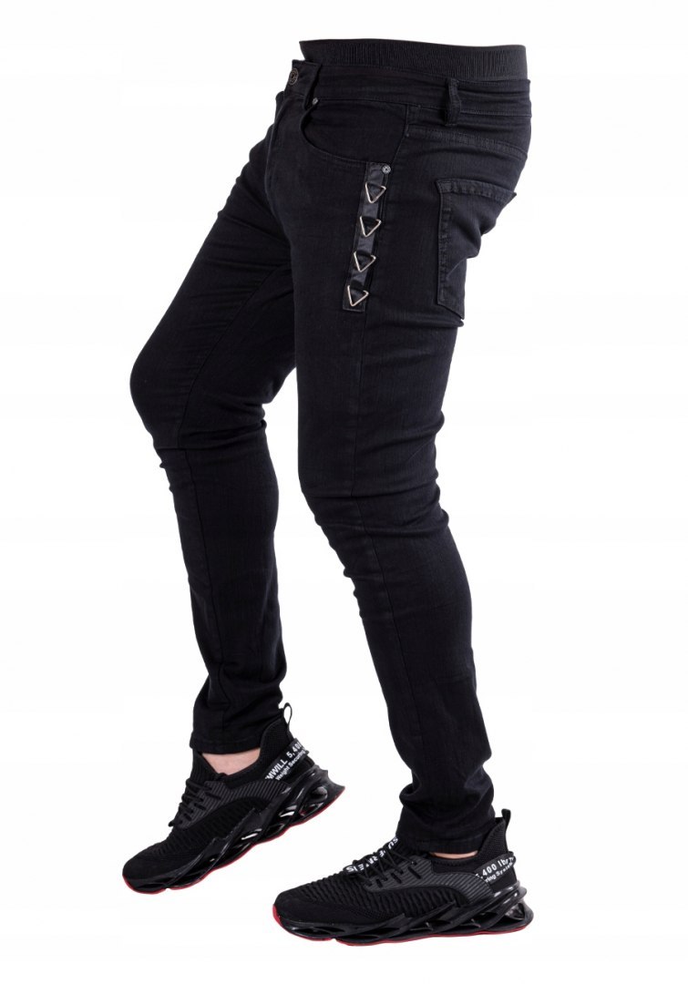 r.34 Spodnie męskie czarne jeansowe OSCAR
