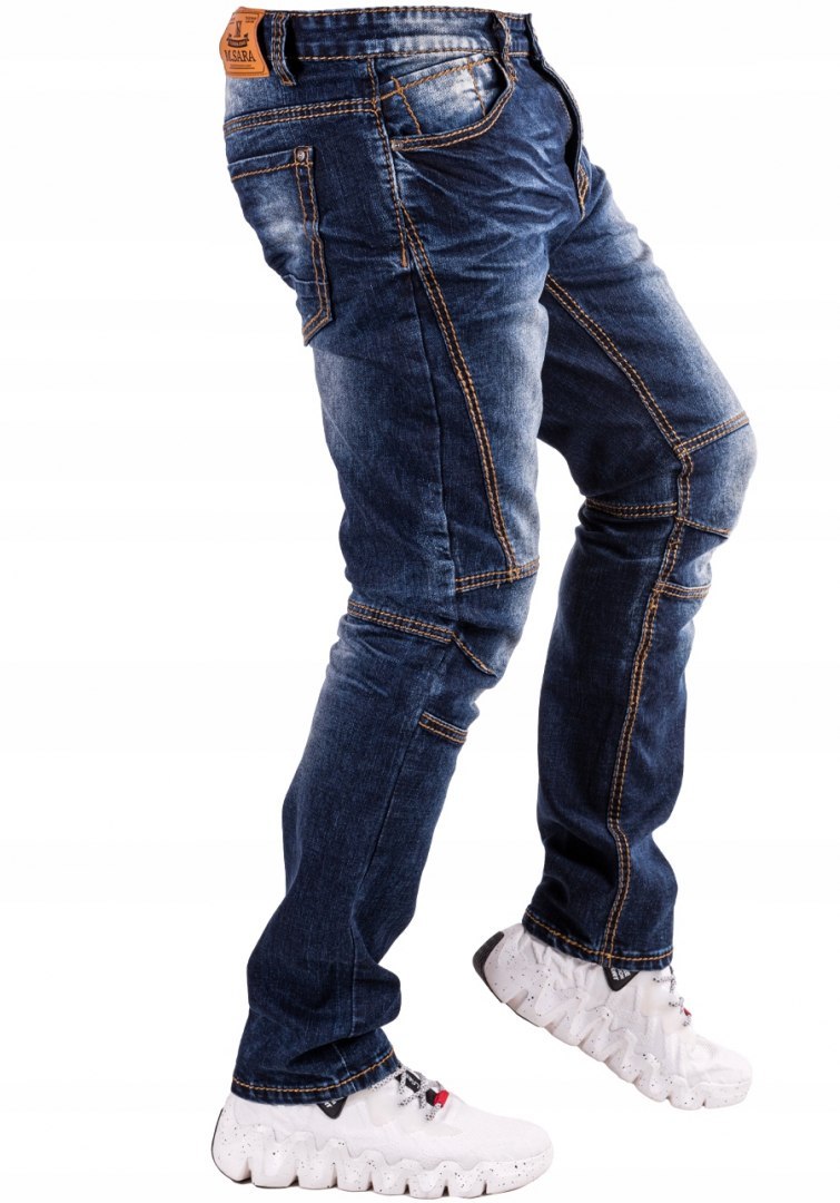 r.36 Spodnie męskie jeansowe cieniowane RADAMEL