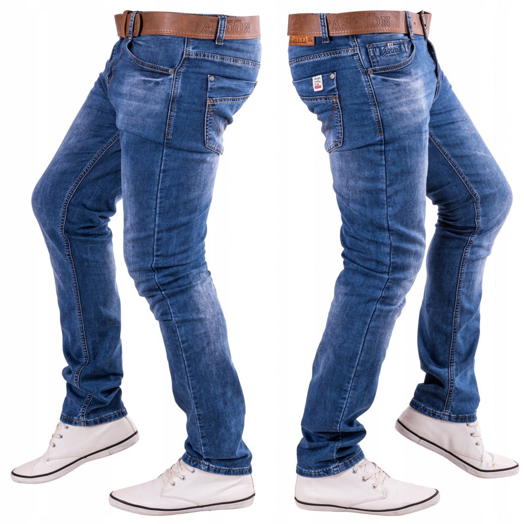 r.30 Spodnie męskie jeansowe klasyczne AMBO