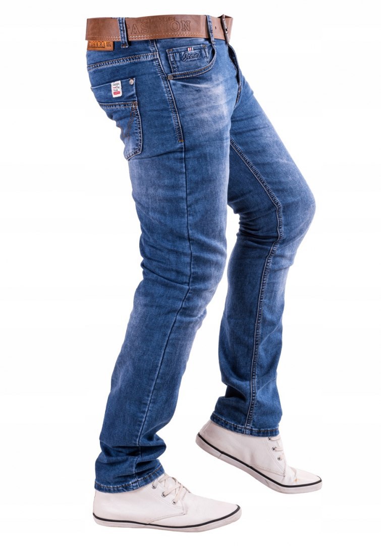 r.33 Spodnie męskie jeansowe klasyczne AMBO