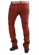r. 34 Spodnie męskie rude zwężane chinosy MAURO