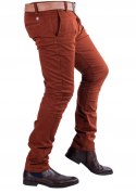r. 35 Spodnie męskie rude zwężane chinosy MAURO