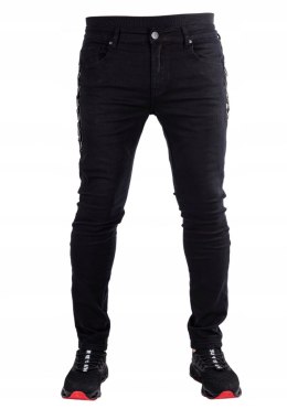 r.28 Spodnie męskie czarne jeansowe OSCAR