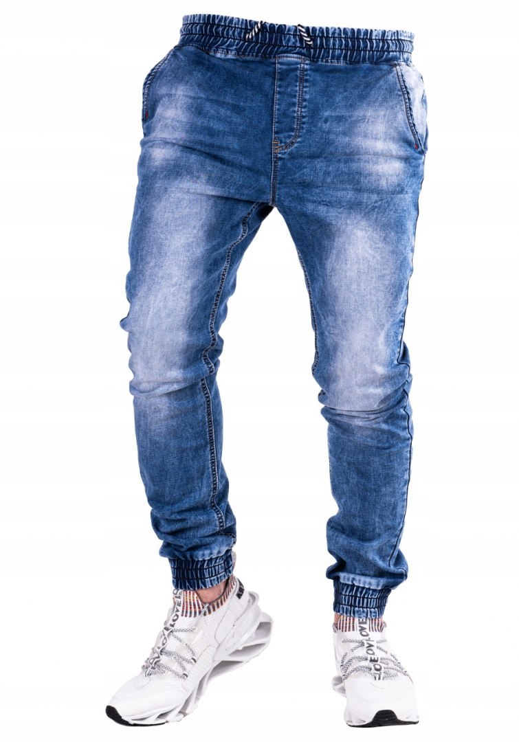 r.29 Spodnie joggery jeansowe męskie AURELE