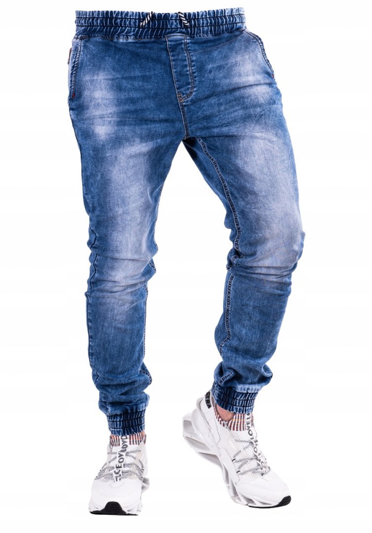 r.32 Spodnie joggery jeansowe męskie AURELE