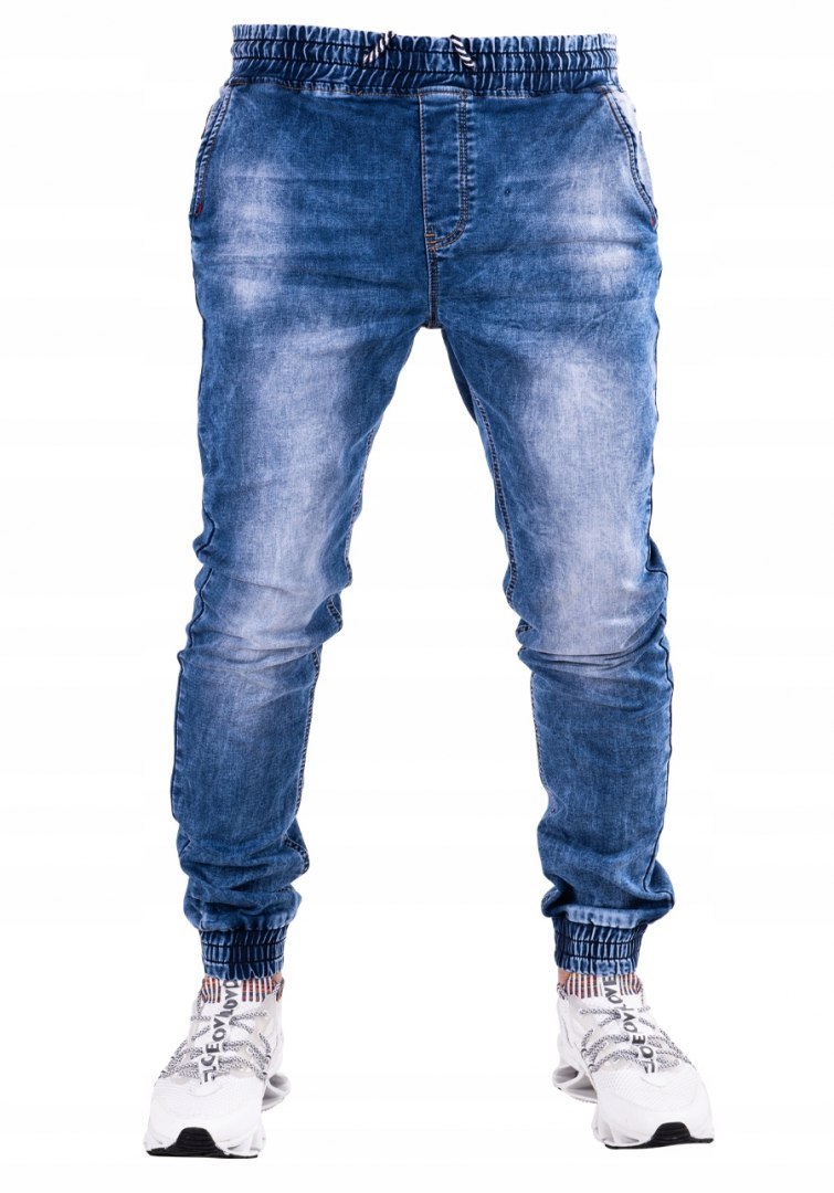 r.36 Spodnie joggery jeansowe męskie AURELE