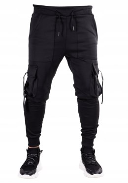 r. XL Czarne spodnie dresowe joggery MAURICIO