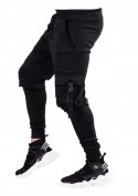 r. M Czarne spodnie dresowe joggery MAURICIO