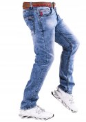 r.37 Spodnie męskie JEANSOWE proste KALLE + pasek