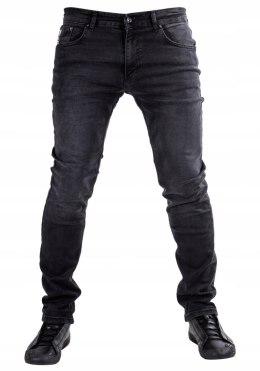 R.38 Spodnie męskie czarne jeansowe CHARLIE