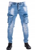 R.30 Spodnie męskie jeans bojówki łańcuch WESTON