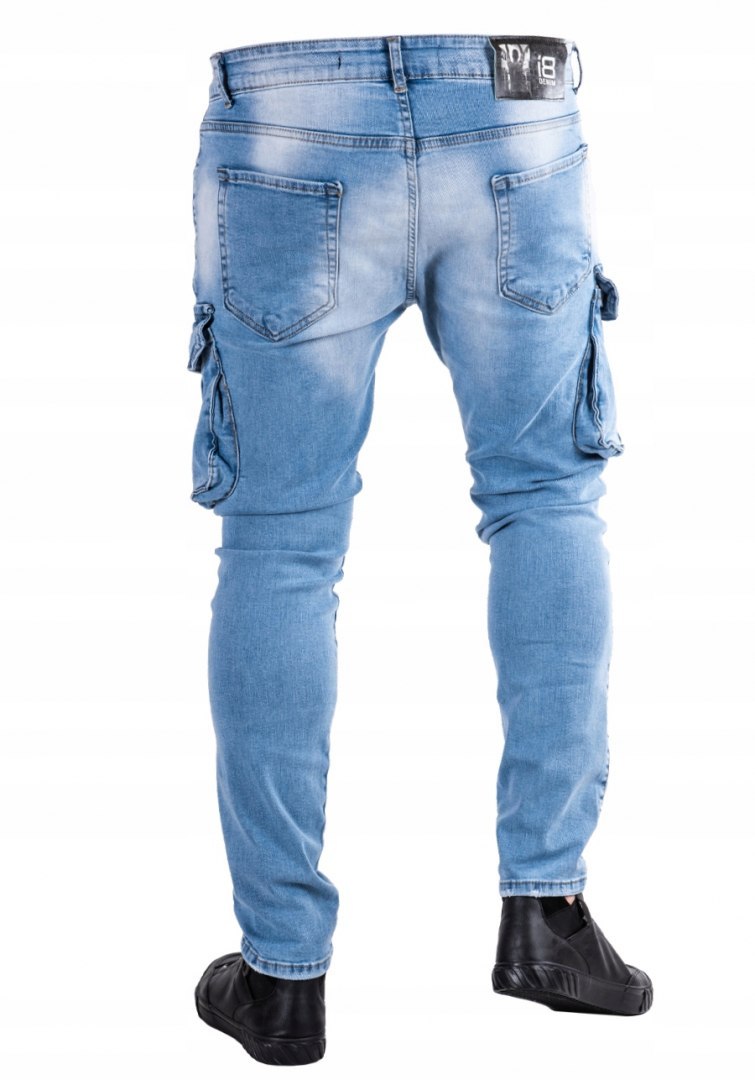 R.31 Spodnie męskie jeans bojówki łańcuch WESTON