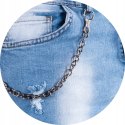 R.36 Spodnie męskie jeans bojówki łańcuch WESTON
