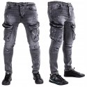 R.38 Spodnie męskie jeansowe bojówki IANIS
