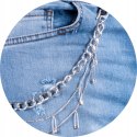 R.32 Spodnie męskie jeansowe bojówki łańcuch AMAD