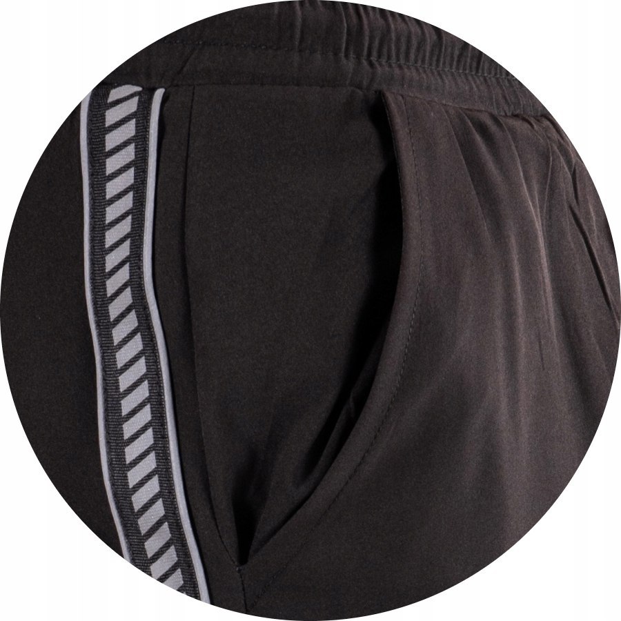R. 3XL Czarne spodnie dresowe z lampasem ISMAEL